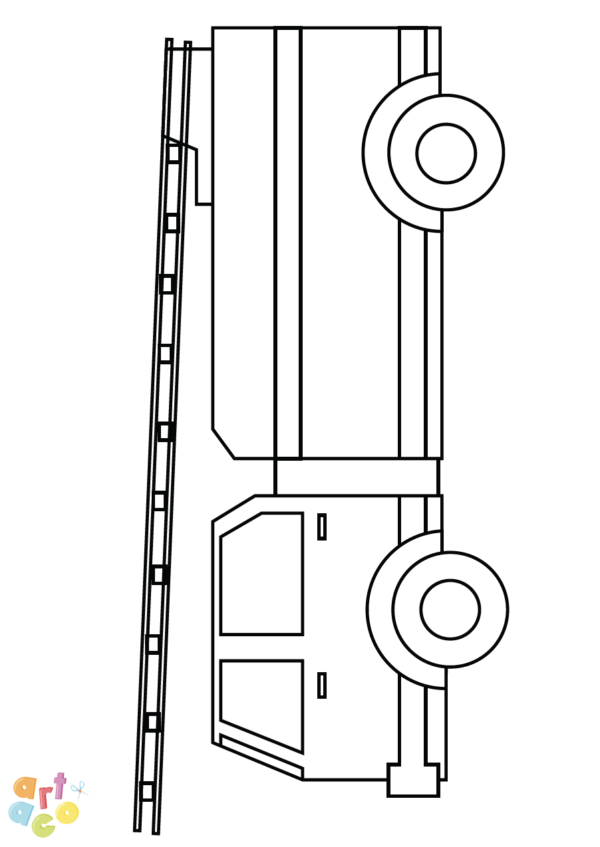 Fire truck toddler colouring in worksheet. messy play, colouring and painting.