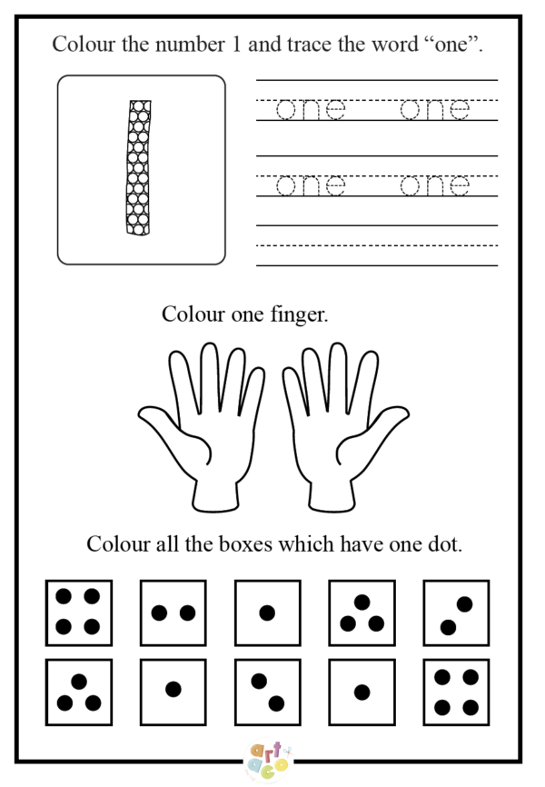 These number worksheets are perfect for teaching numbers 1-20. Your children will love writing and tracing the numbers and counting objects. There’s a lot of engaging activities that your kids will love to do while learning numbers at the same time. These worksheets will not only help your students with counting, but they will also help them build skills in number formations, writing the names of numbers, recognising numbers, matching exercises and lots of colouring in and fun play.